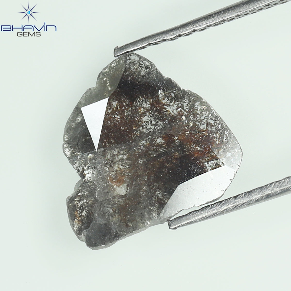 1.05 CT Slice Natural Diamond Salt And Pepper Color Clarity I3 (11.60 MM)
