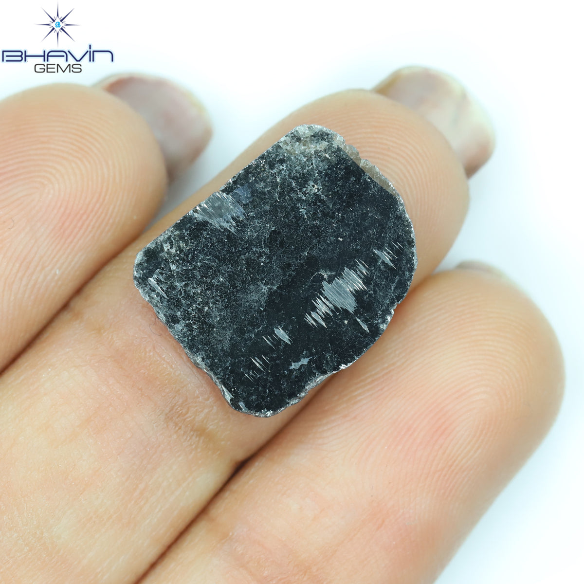 3.18 CT Natural Slice Diamond Black Color Clarity I3 (15.95 MM)