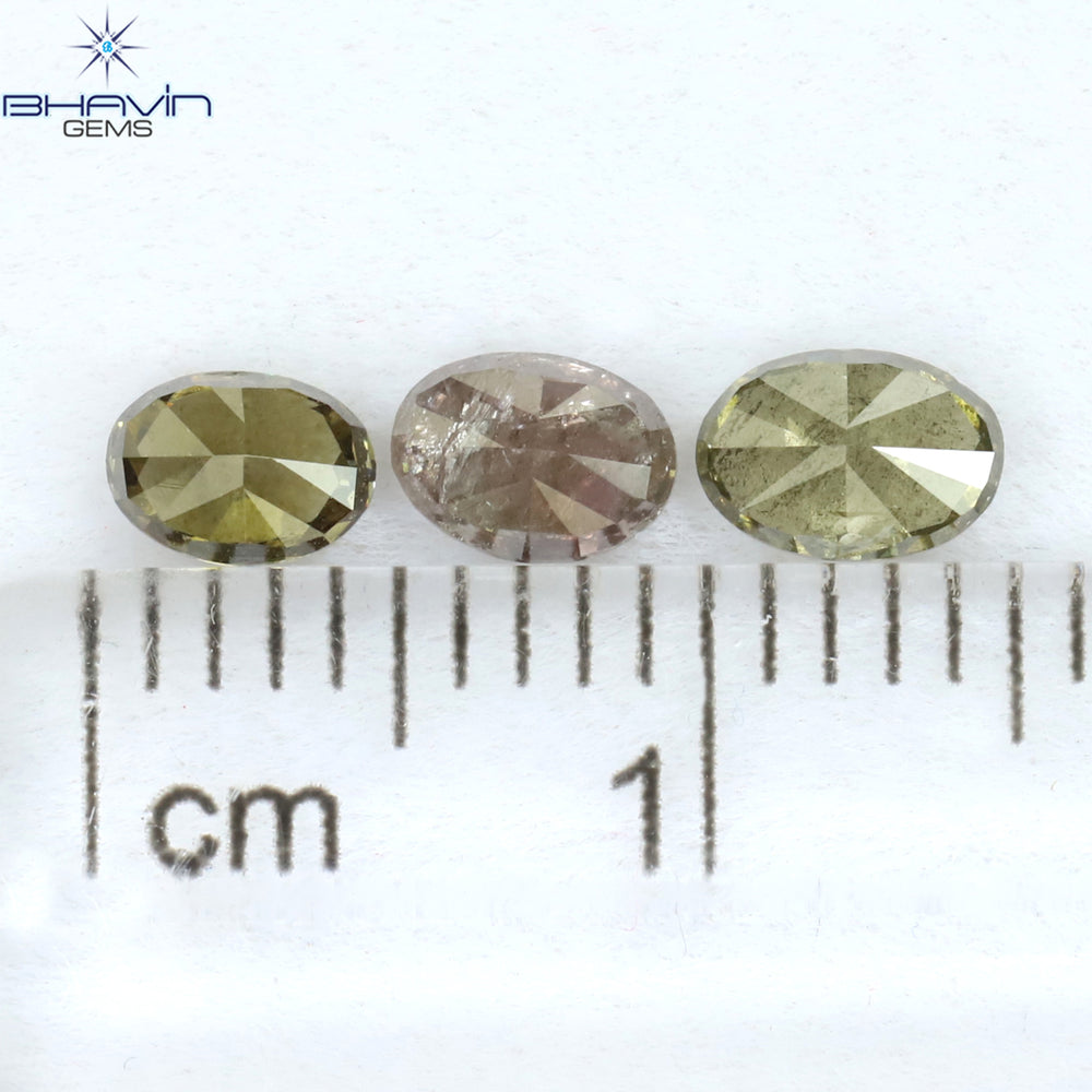 0.35CT/5ピース ミックスシェイプ 天然ダイヤモンド ミックスカラー VS2 クラリティ (3.26mm)