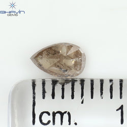 0.22 CT ペアシェイプ ナチュラル ダイヤモンド イエロー カラー SI1 クラリティ (4.76 MM)