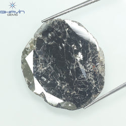 8.69 CT Slice Shape Natural Diamond Salt And Pepper Color I3 Clarity (24.00 MM)