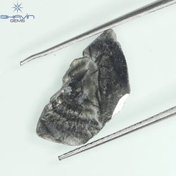 1.67 CT Slice Shape Natural Diamond Salt And Papper Color I3 Clarity (16.00 MM)