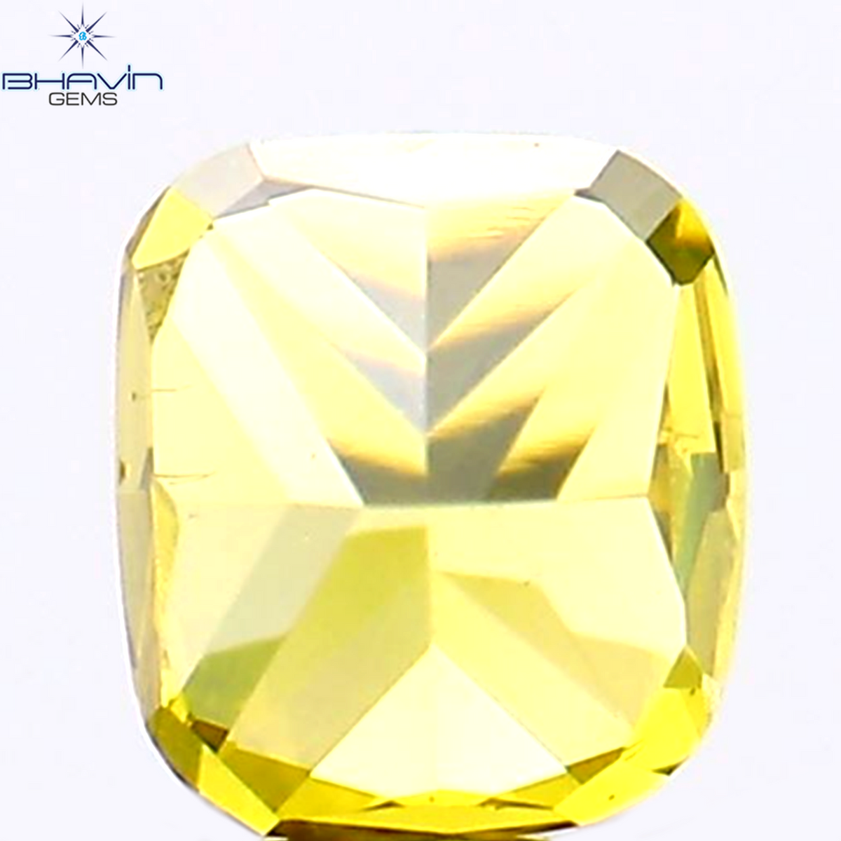 0.18 CT Natural Cushion Diamond Enhanced Yellow Color Clarity VS1 (3.18 MM)