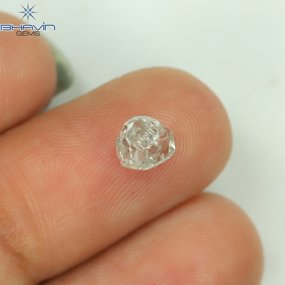 0.69 CT Rough Shape Natural Diamond White Color VS2 Clarity (5.47 MM)