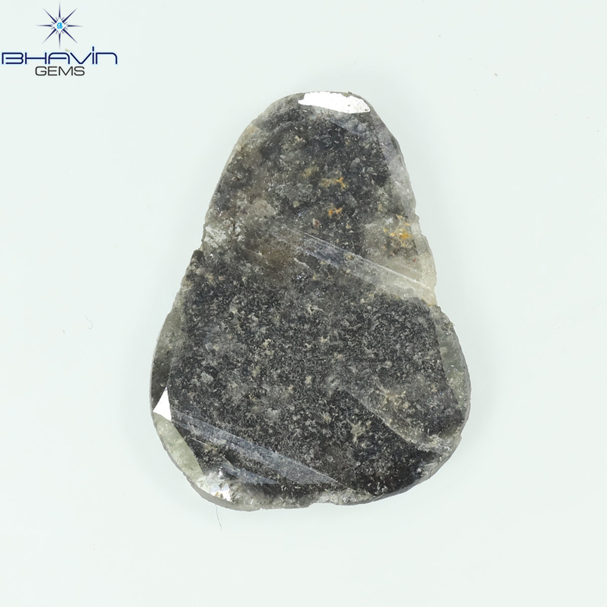 3.28 CT Natural Slice Diamond Salt And Pepper Color Clarity I3 (19.36 MM)