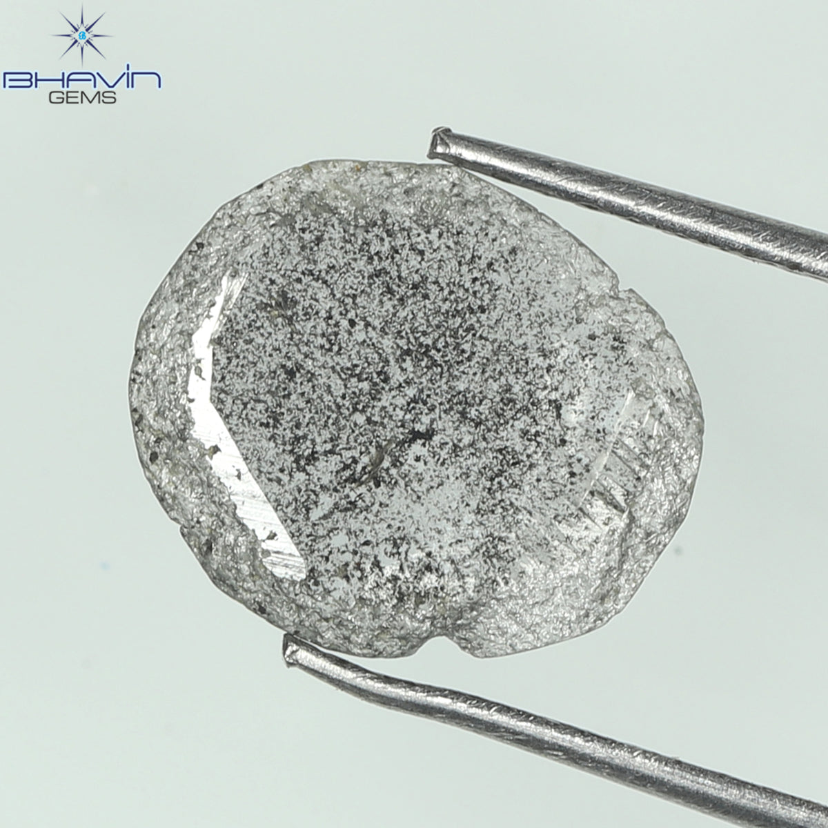 0.92 CT Slice Natural Diamond Salt And Pepper Color Clarity I3 (10.75 MM)