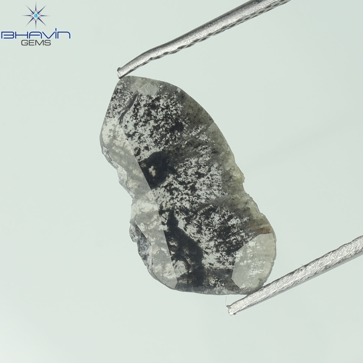 1.10 CT Slice Natural Diamond Salt And Pepper Color Clarity I3 (14.00 MM)