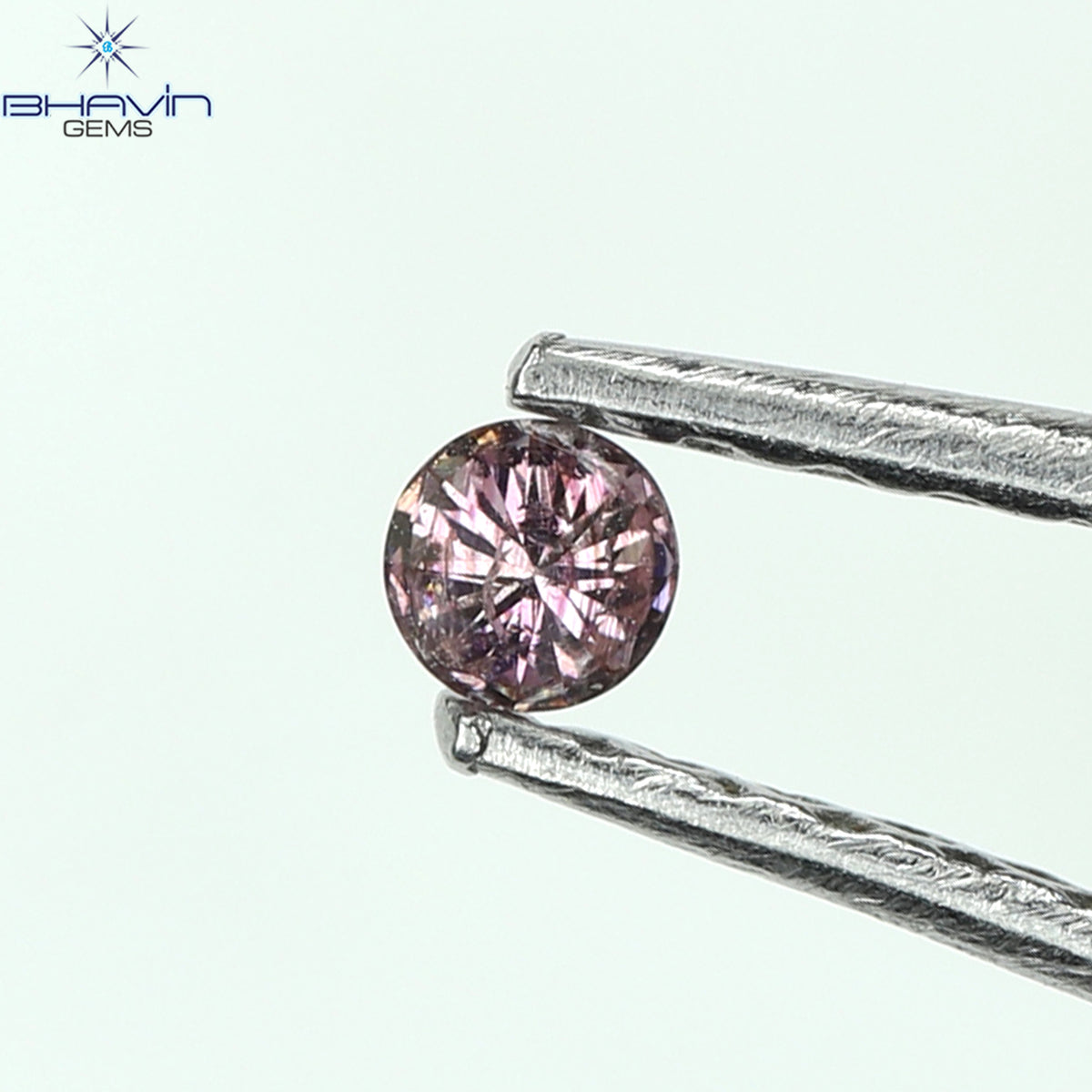 0.03 CT ラウンド シェイプ ナチュラル ダイヤモンド ピンク カラー I2 クラリティ (1.97 MM)