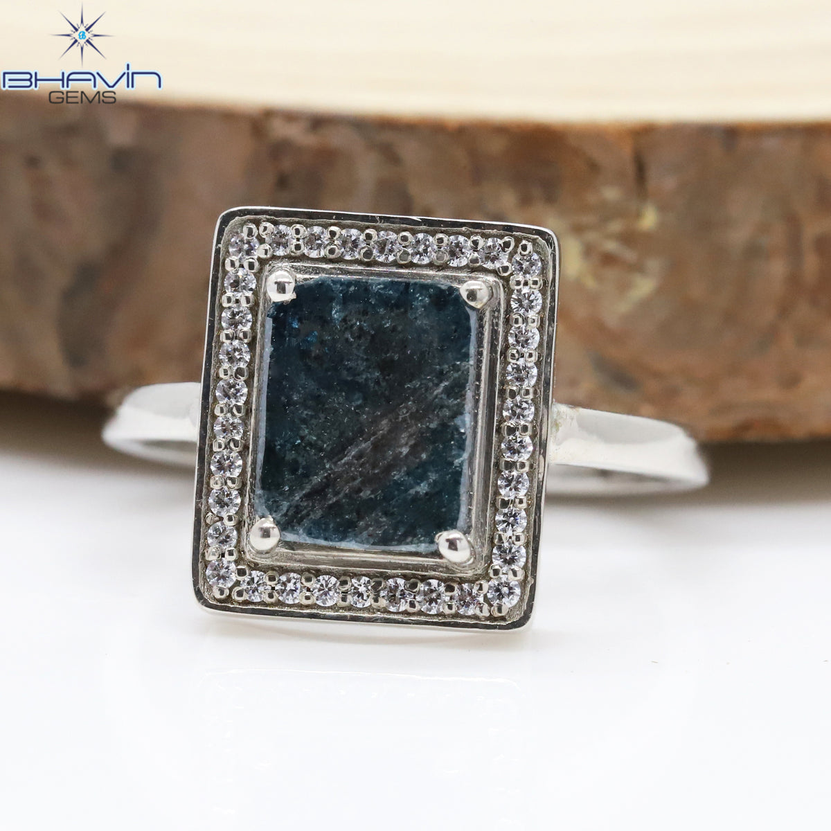 Vintage Blue Rose Cut Diamond Beauty