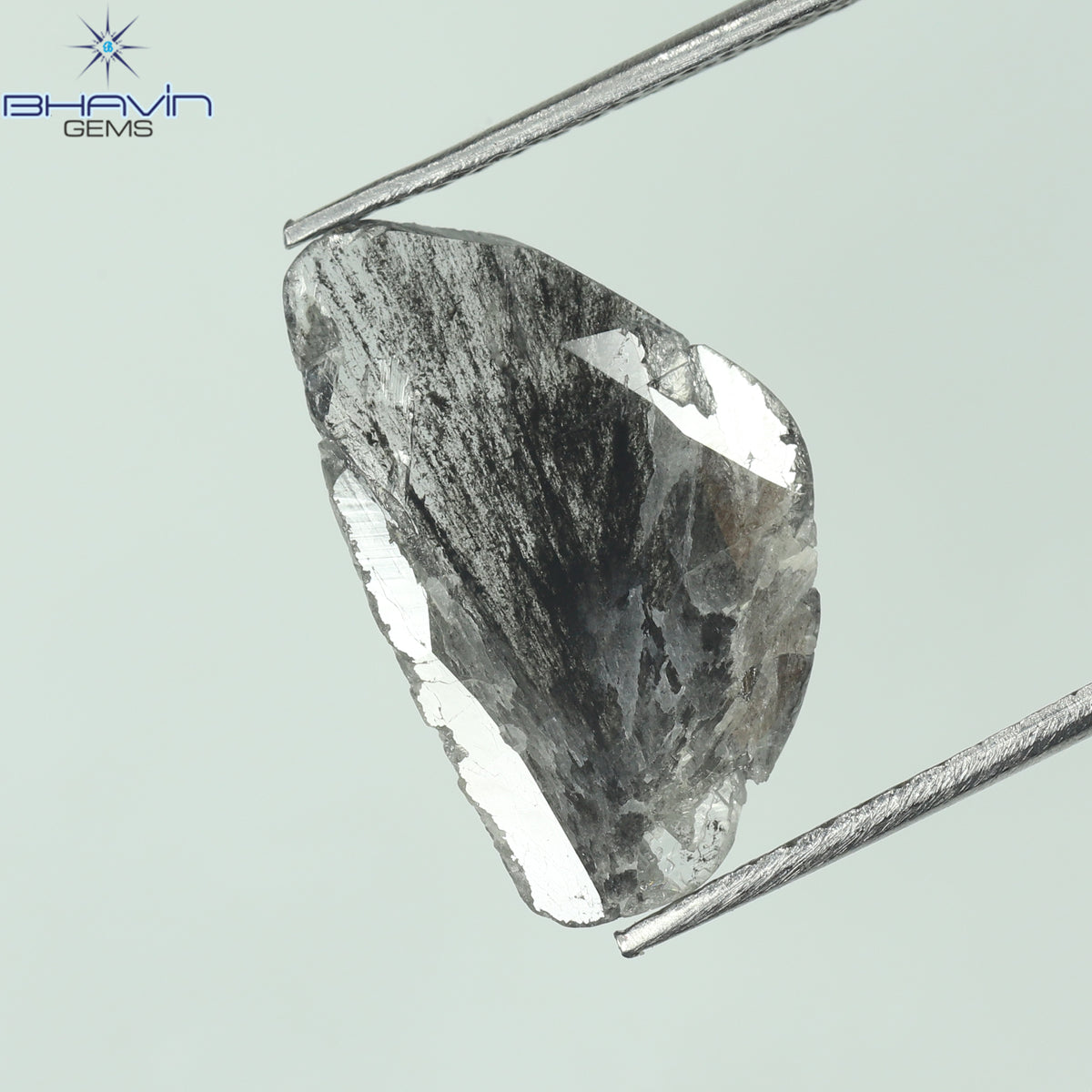 1.98 CT Slice Natural Diamond Salt And Pepper Color Clarity I3 (14.50 MM)