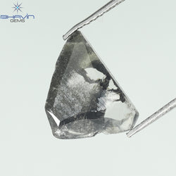 2.08 CT Slice Shape Natural Diamond Salt And Pepper Color I3 Clarity (12.60 MM)