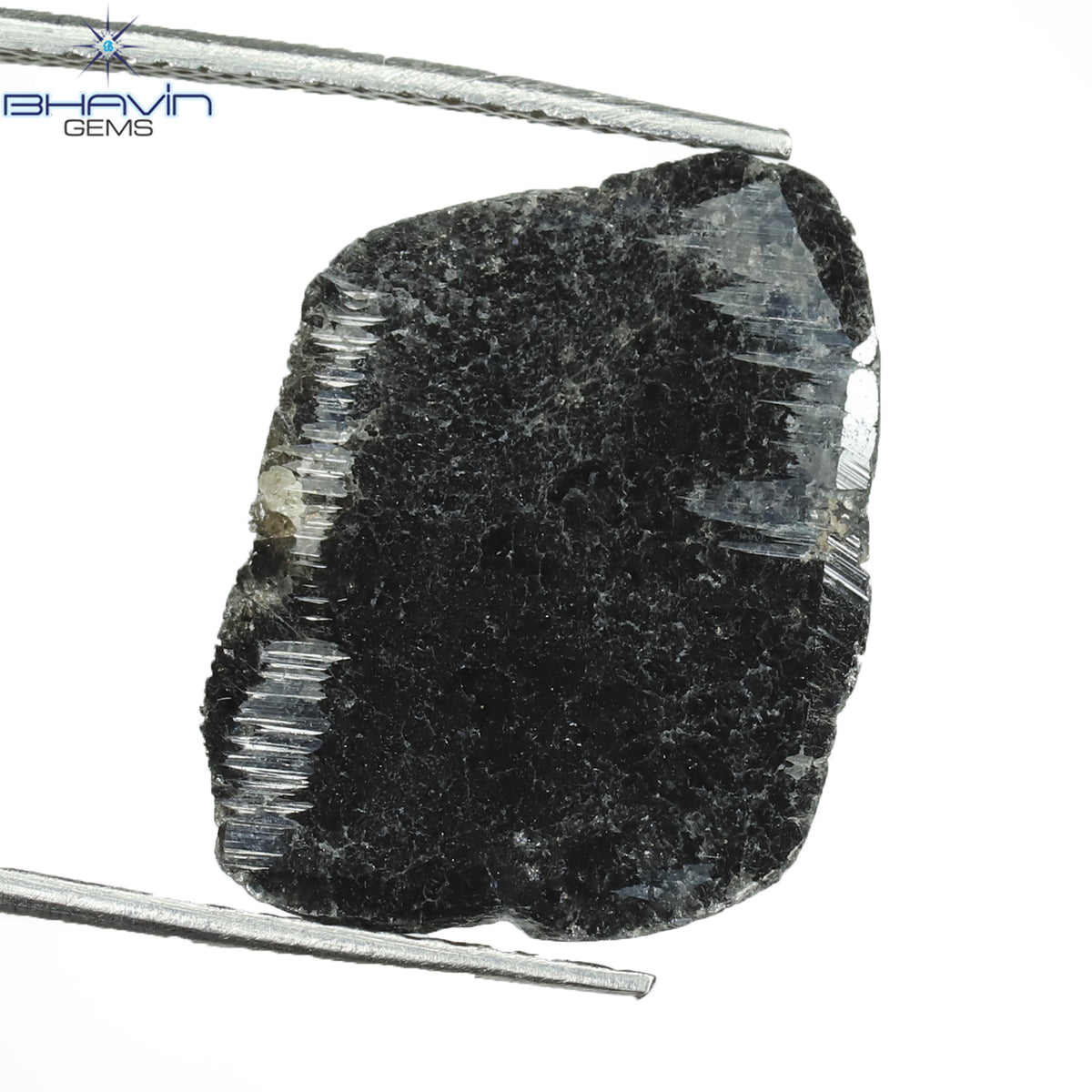 3.18 CT Natural Slice Diamond Black Color Clarity I3 (16.64 MM)