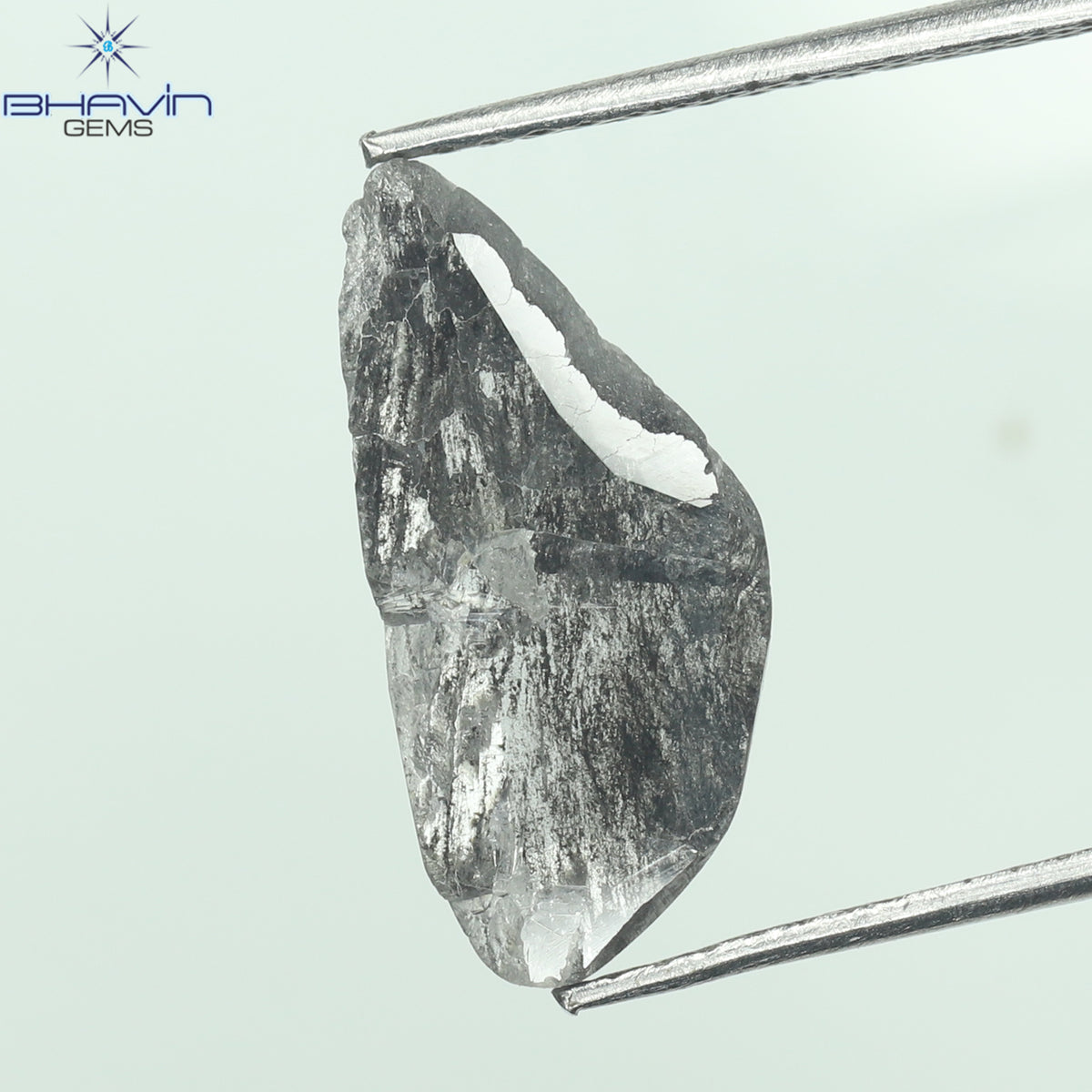 1.57 CT Slice Natural Diamond Salt And Pepper Color Clarity I3 (13.40 MM)