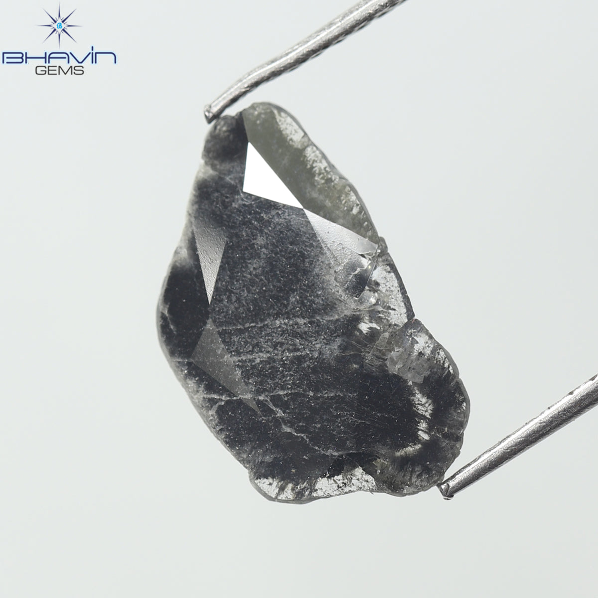 1.34 CT Slice Natural Diamond Salt And Pepper Color Clarity I3 (14.50 MM)