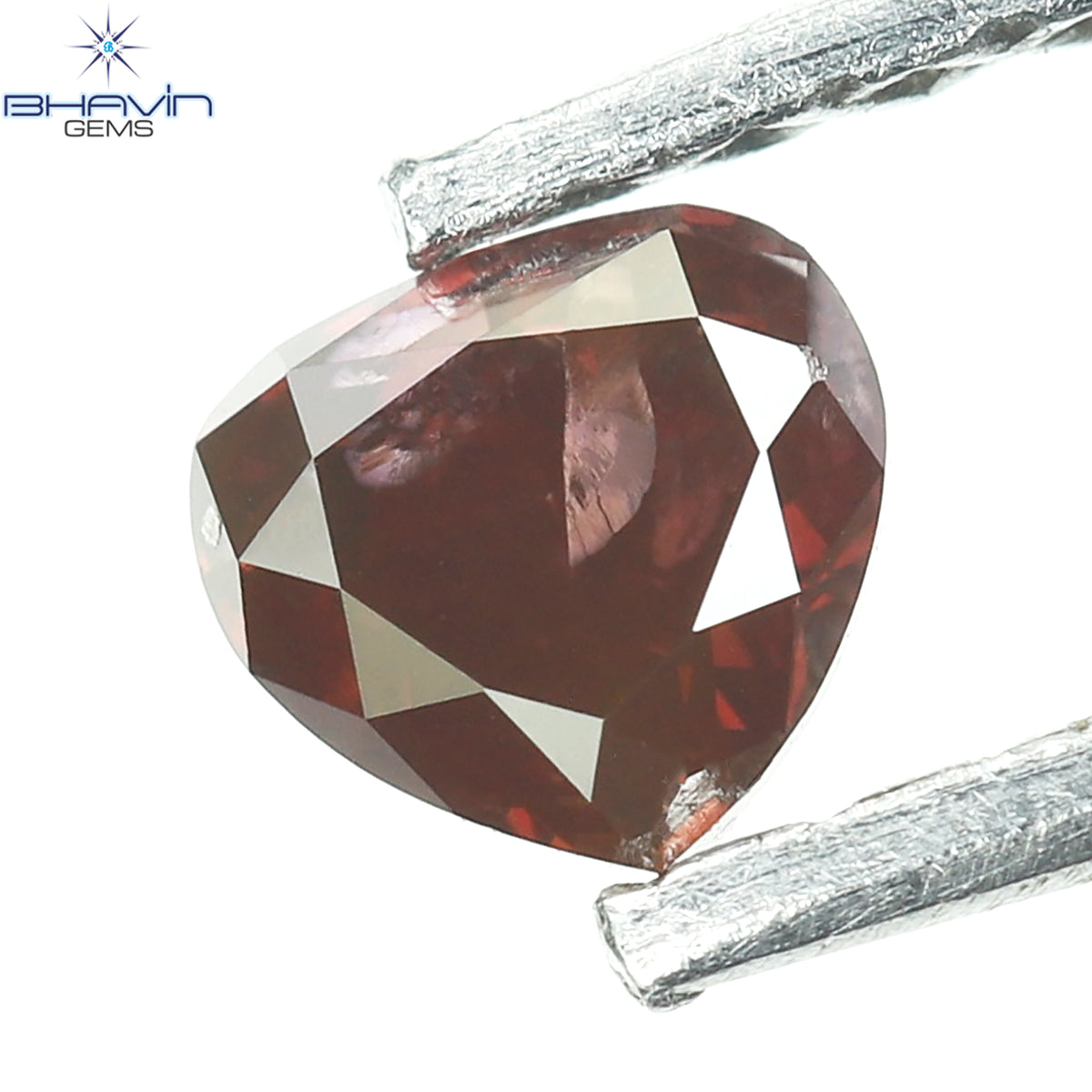 0.22 CT Heart Natural Diamond Enhanced Pink Color Clarity I1 (3.50 MM)