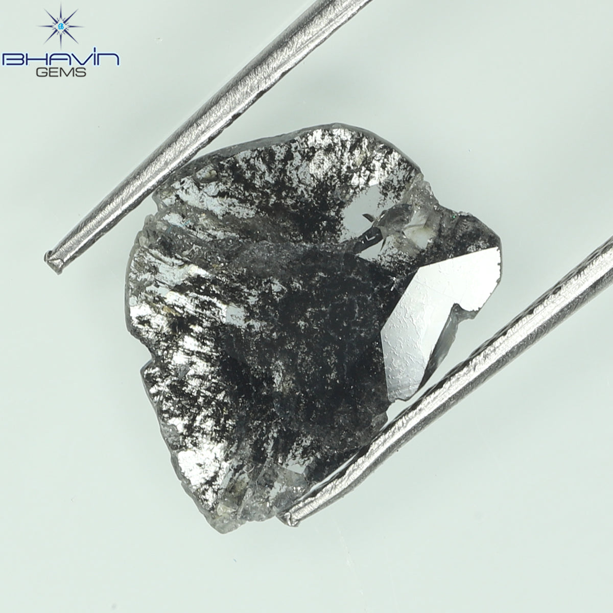0.92 CT Slice Natural Diamond Salt And Papper Color Clarity I3 (10.80 MM)