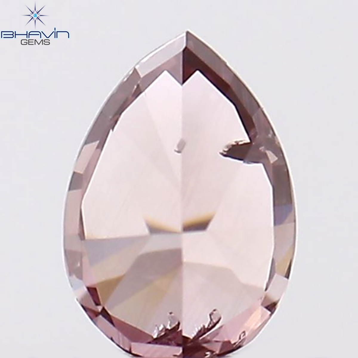 0.09 CT ペアシェイプ ナチュラル ダイヤモンド ピンク色 VS1 クラリティ (3.45 MM)