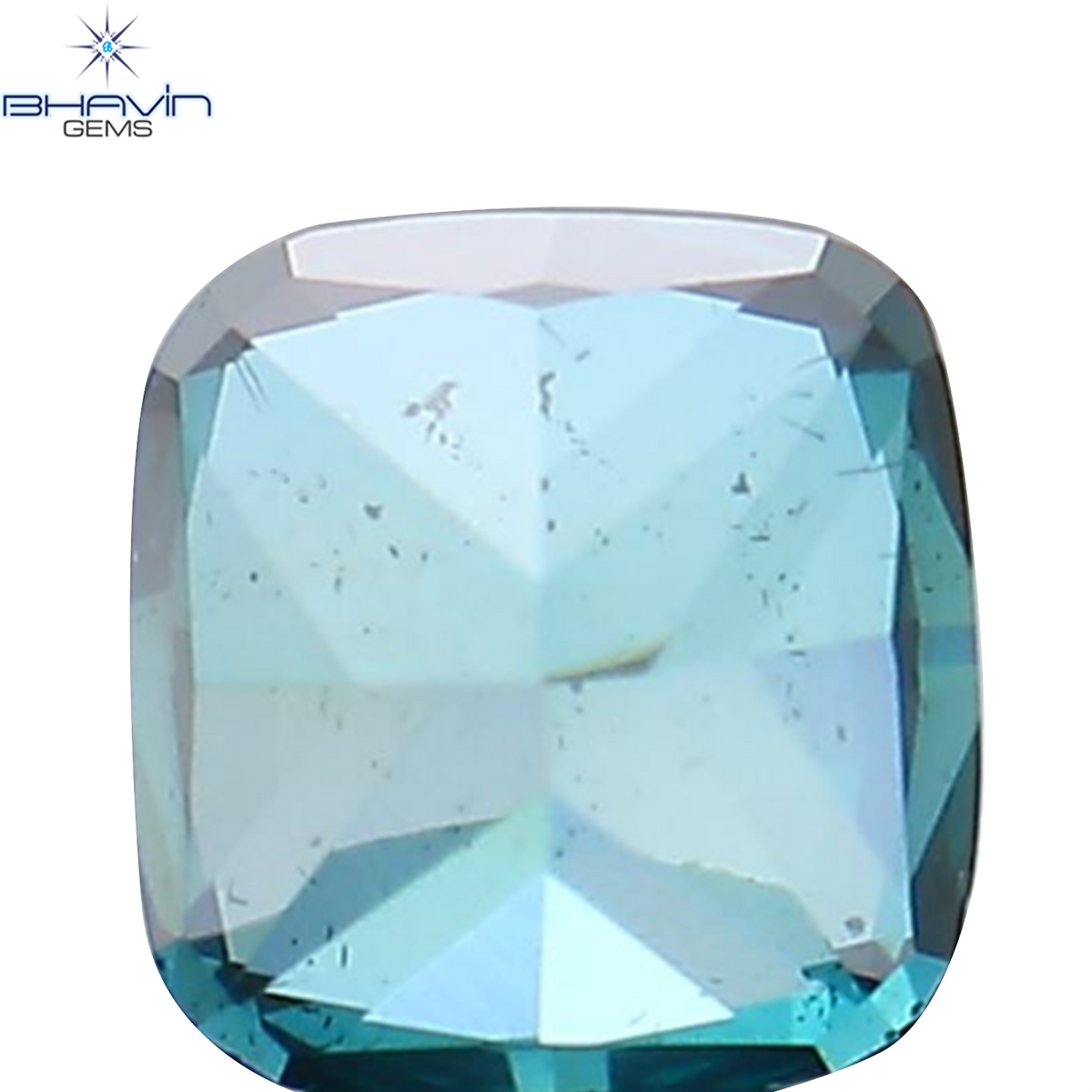 0.27 CT Natural Cushion Diamond Enhanced Blue Color Clarity VS2 (3.68 MM)