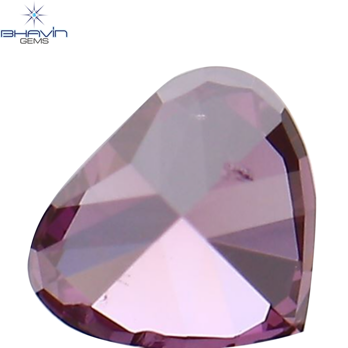 0.13 CT Natural Heart Diamond Enhanced Pink Color Clarity VS2 (3.46 MM)