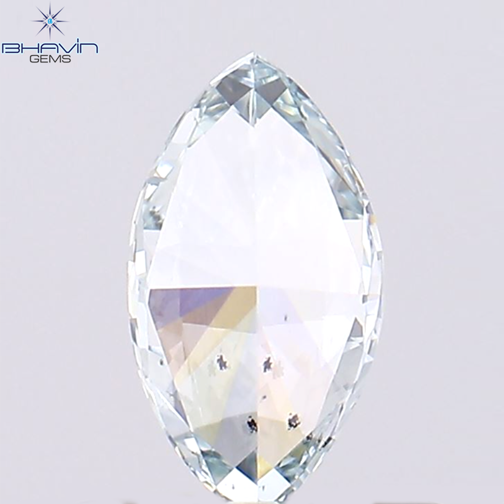 0.36 CT Natural Marquise Diamond Enhanced Greenish Blue Color Clarity SI1 (6.85 MM)