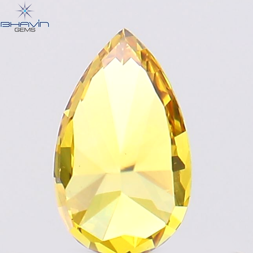 0.28 CT ペアシェイプ ナチュラル ダイヤモンド 強化オレンジ色 VS1 クラリティ (5.13 MM)
