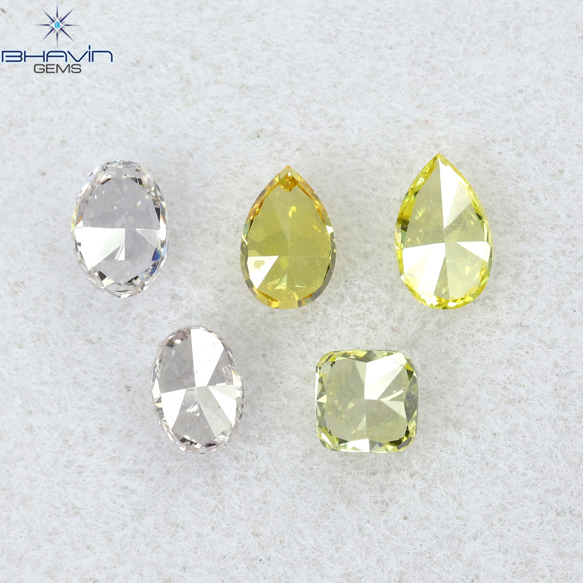0.35 CT/5 Pcs Natural Mix Diamond Mix Fancy Color Clarity VS2 (3.26 MM)