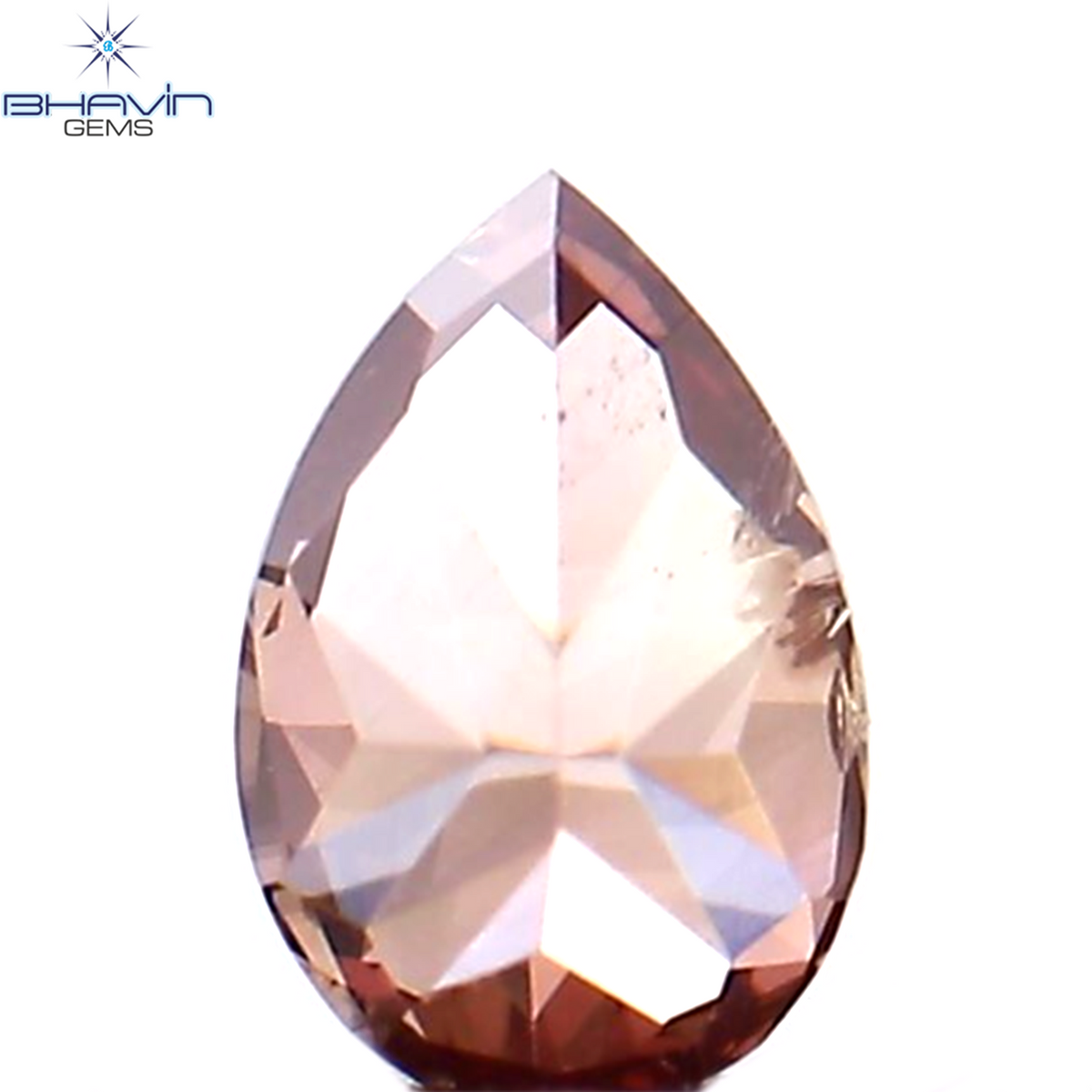0.11 CT Natural Pear Diamond Enhanced Pink Color Clarity VS1 (3.68 MM)