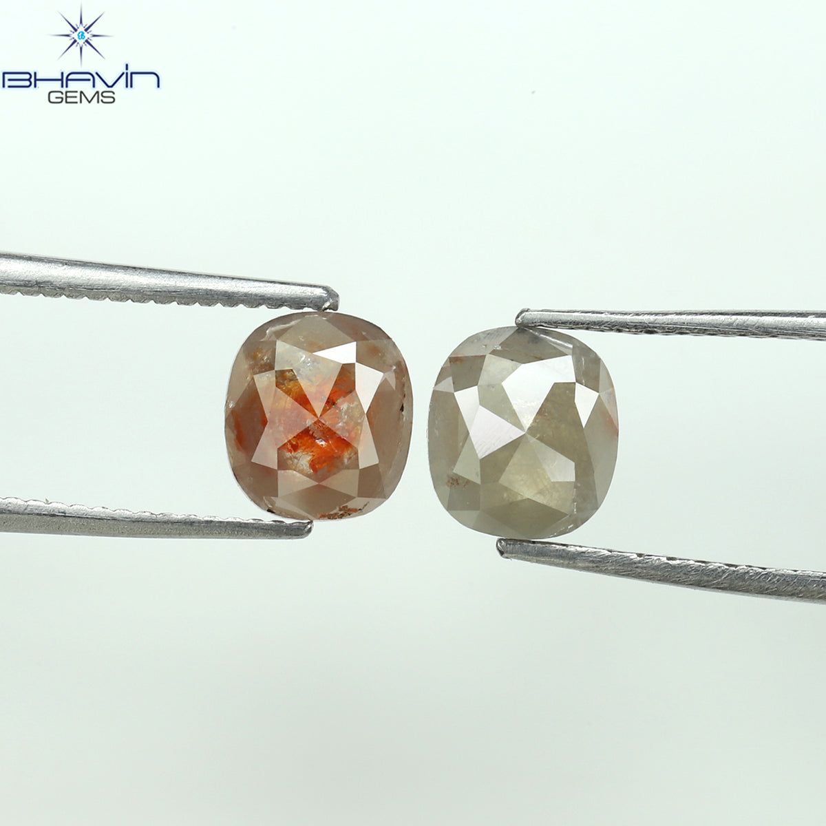 1.00 CT/3 ピース ミックス シェイプ ナチュラル ダイヤモンド ソルト アンド ペッパー カラー I3 クラリティ (4.30 MM)