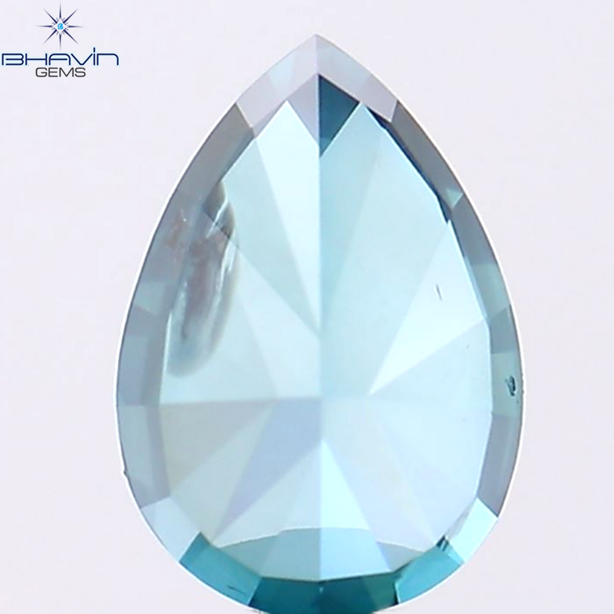 0.01 CT Natural Pear Diamond Enhanced Blue Color Clarity SI2 (7.22 MM)