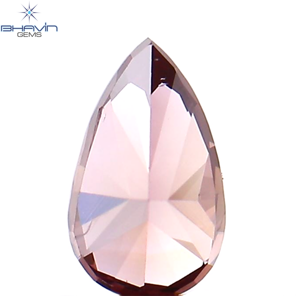 0.31 CT Pear Shape Natural Diamond Pink Color VS2 Clarity (5.31 MM)
