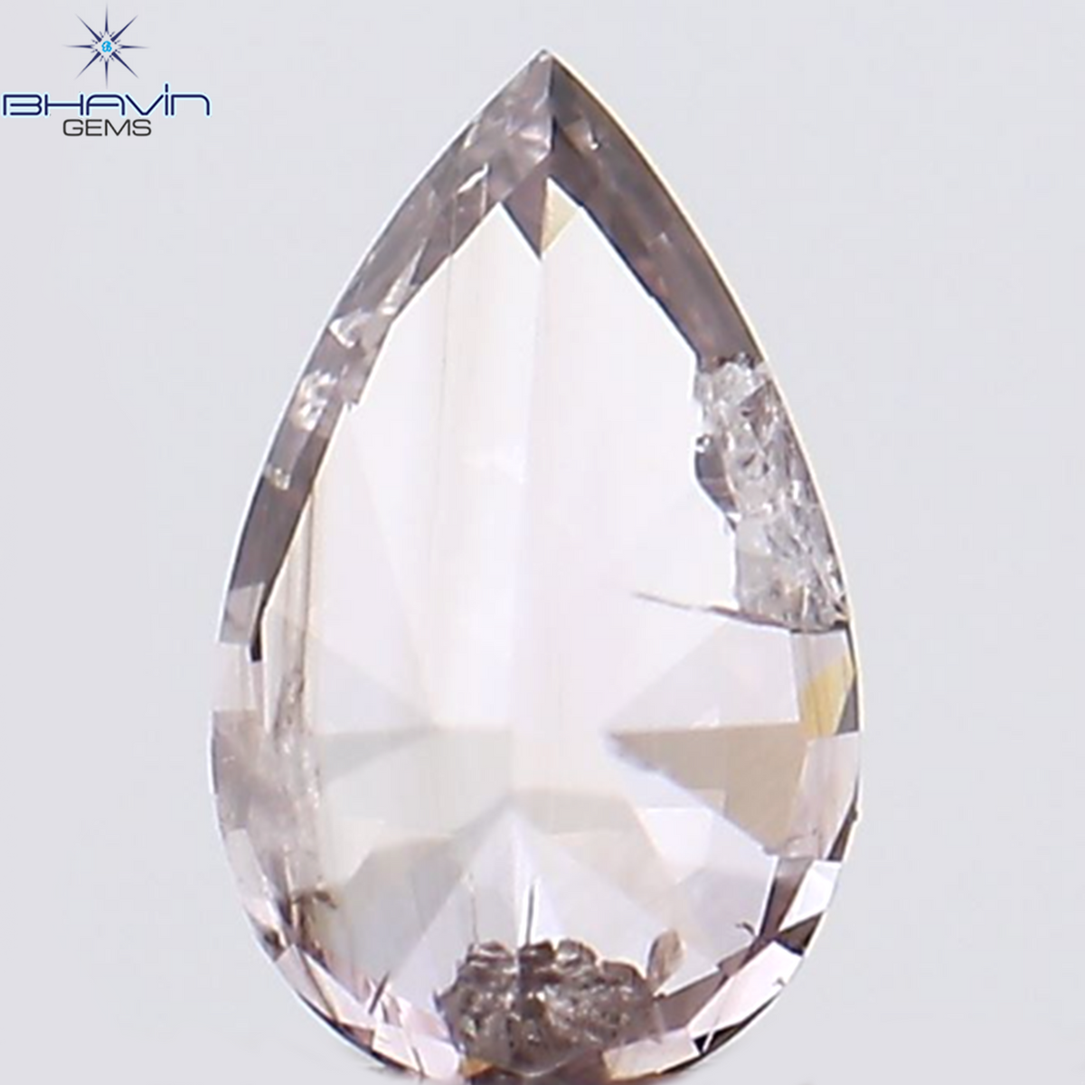 0.12 CT ペアシェイプ ナチュラル ダイヤモンド ピンク色 SI2 クラリティ (3.99 MM)