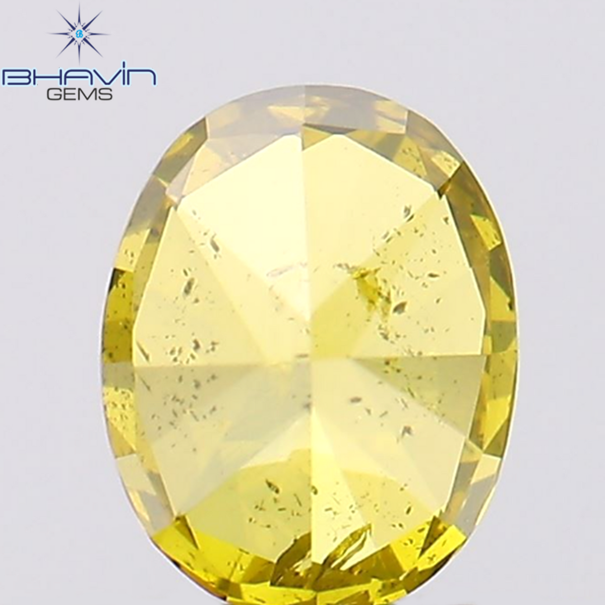 0.41 CT Natural Oval Diamond Enhanced Yellow Color Clarity SI2 (5.17 MM)