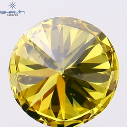 1.02 CT Round Shape Natural Diamond Green Yellow Color SI1 Clarity (5.63 MM)
