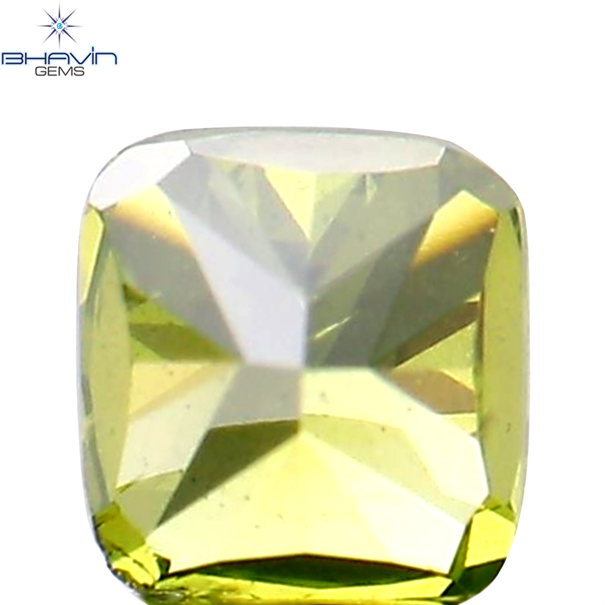 0.25 CT クッション シェイプ ナチュラル ルース ダイヤモンド エンハンスト グリーン カラー SI1 クラリティ (3.23 MM)