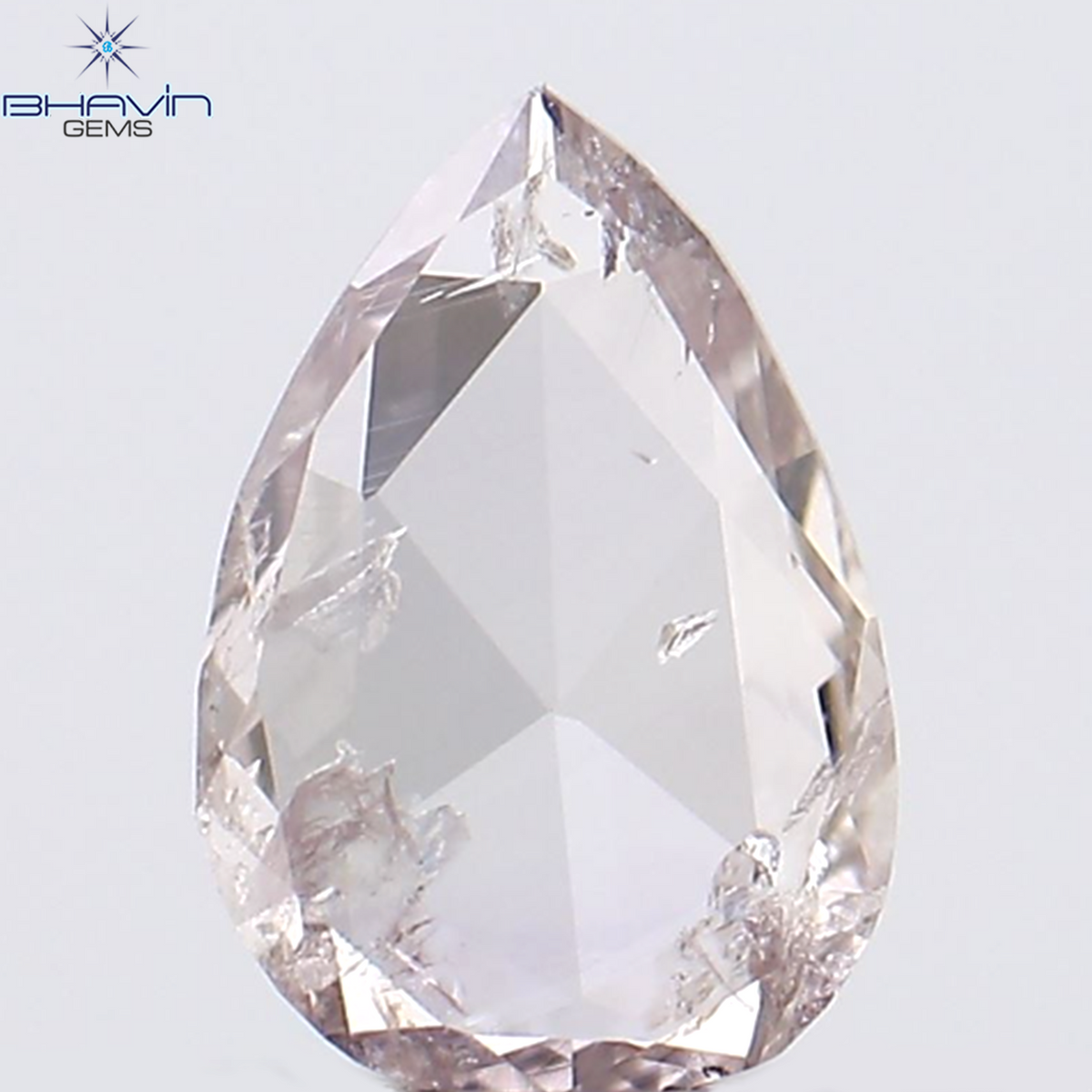 0.12 CT ペアシェイプ ナチュラル ダイヤモンド ピンク色 SI2 クラリティ (3.99 MM)