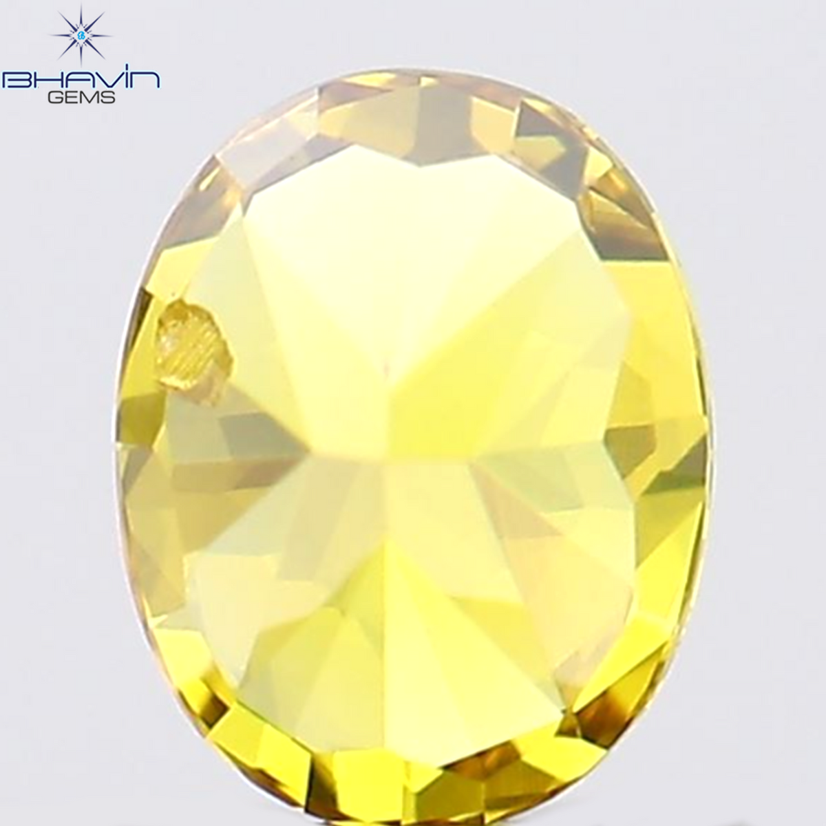 0.19 CT Natural Oval Diamond Enhanced Orange Color Clarity VS2 (3.85 MM)