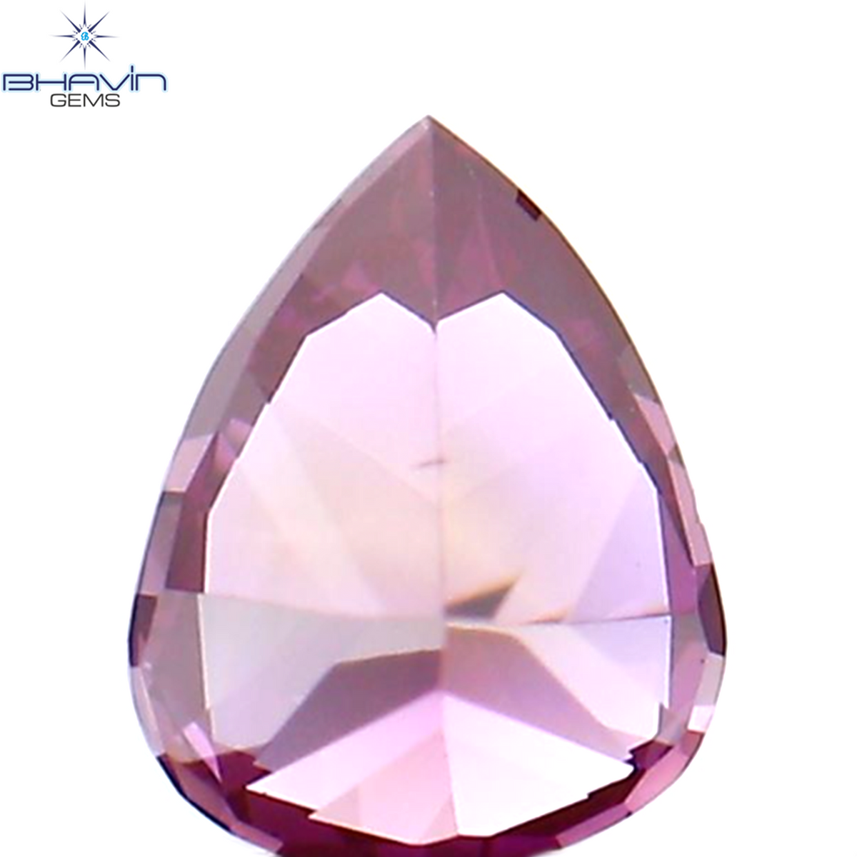 0.16 CT Natural Pear Diamond Enhanced Pink Color Clarity VS1 (3.95 MM)