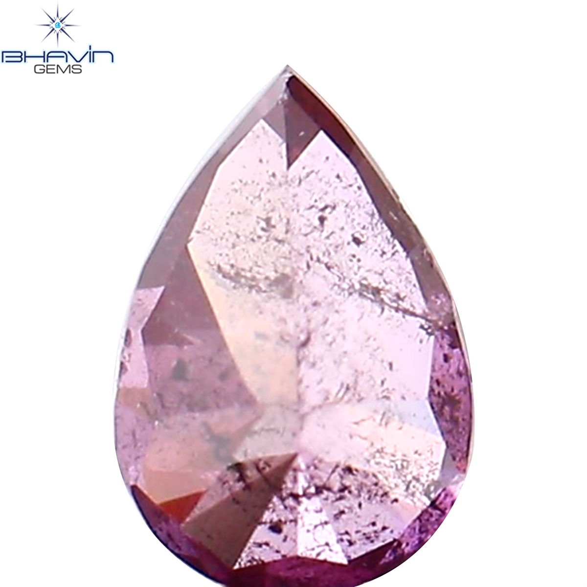 0.25 CT Natural Pear Diamond Enhanced Pink Color Clarity I3 (4.76 MM)