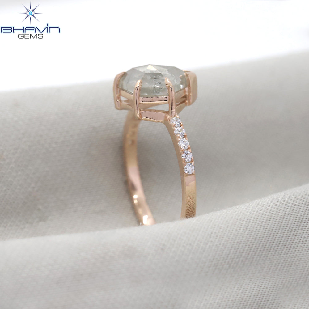 ペンタゴン ダイヤモンド 天然ダイヤモンド リング ホワイトカラー ゴールド リング 婚約指輪