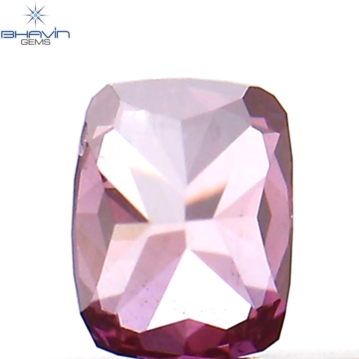 0.11 CT Natural Cushion Diamond Enhanced Pink Color Clarity SI1 (3.04 MM)