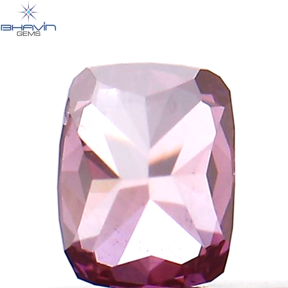 0.11 CT Cushion Shape Natural Loose Diamond Enhanced Pink Color SI1 Clarity (3.04 MM)