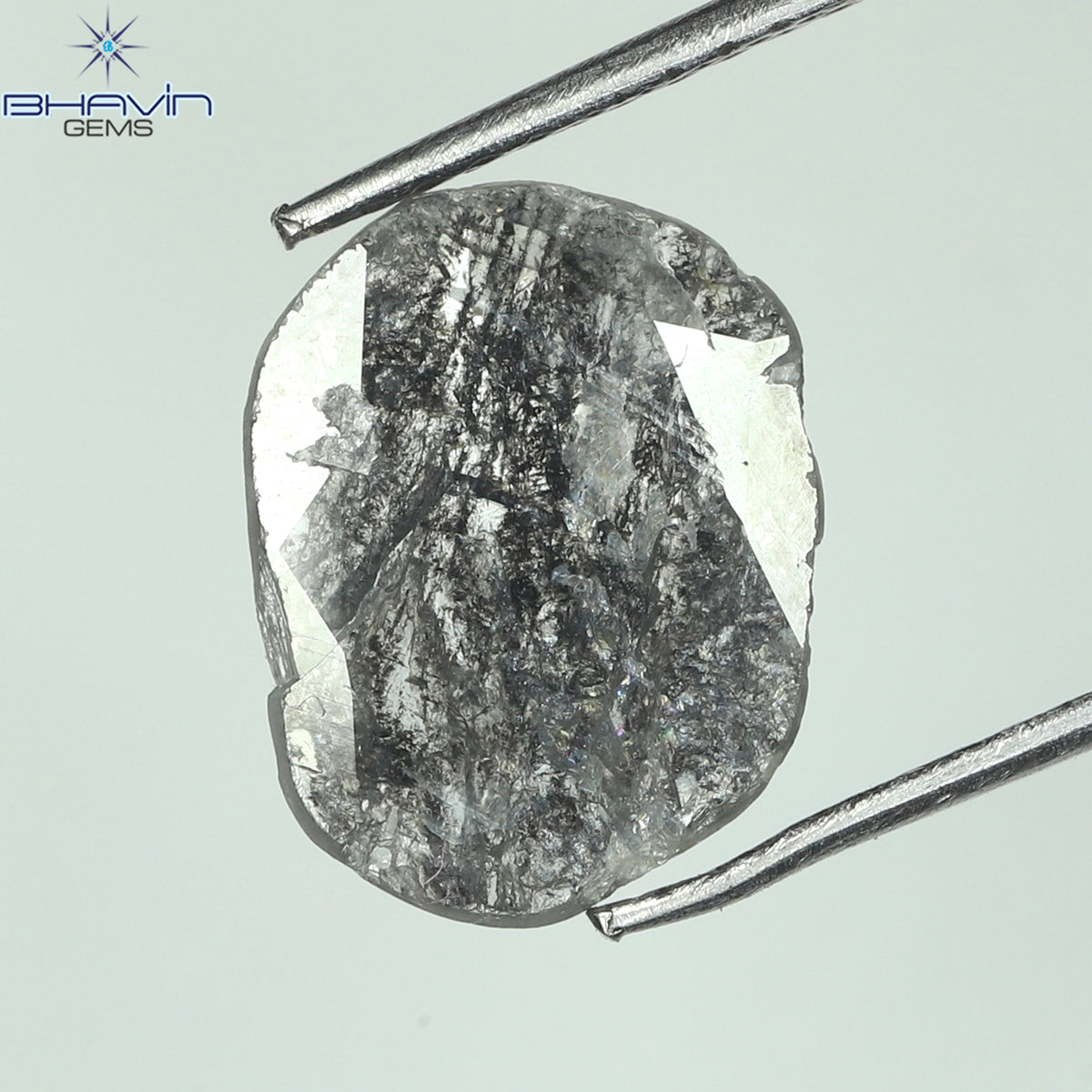 1.23  CT Slice Natural Diamond Salt And Papper Color Clarity I3 (11.11 MM)