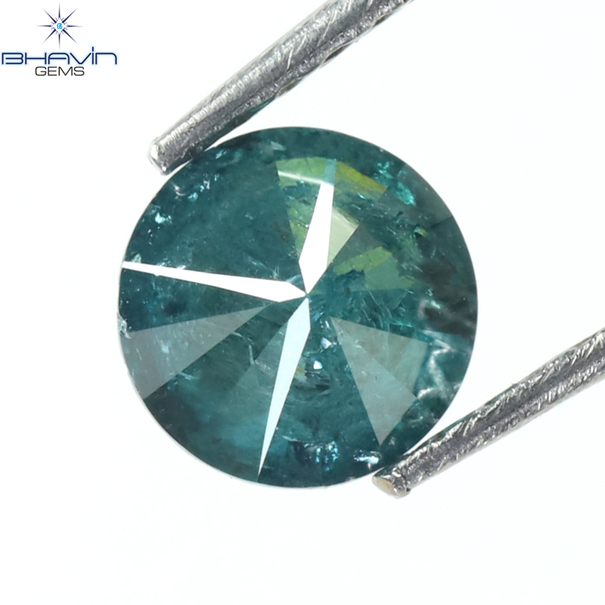 0.71 CT Natural Round Diamond Enhanced Blue Color Clarity I3 (5.65 MM)