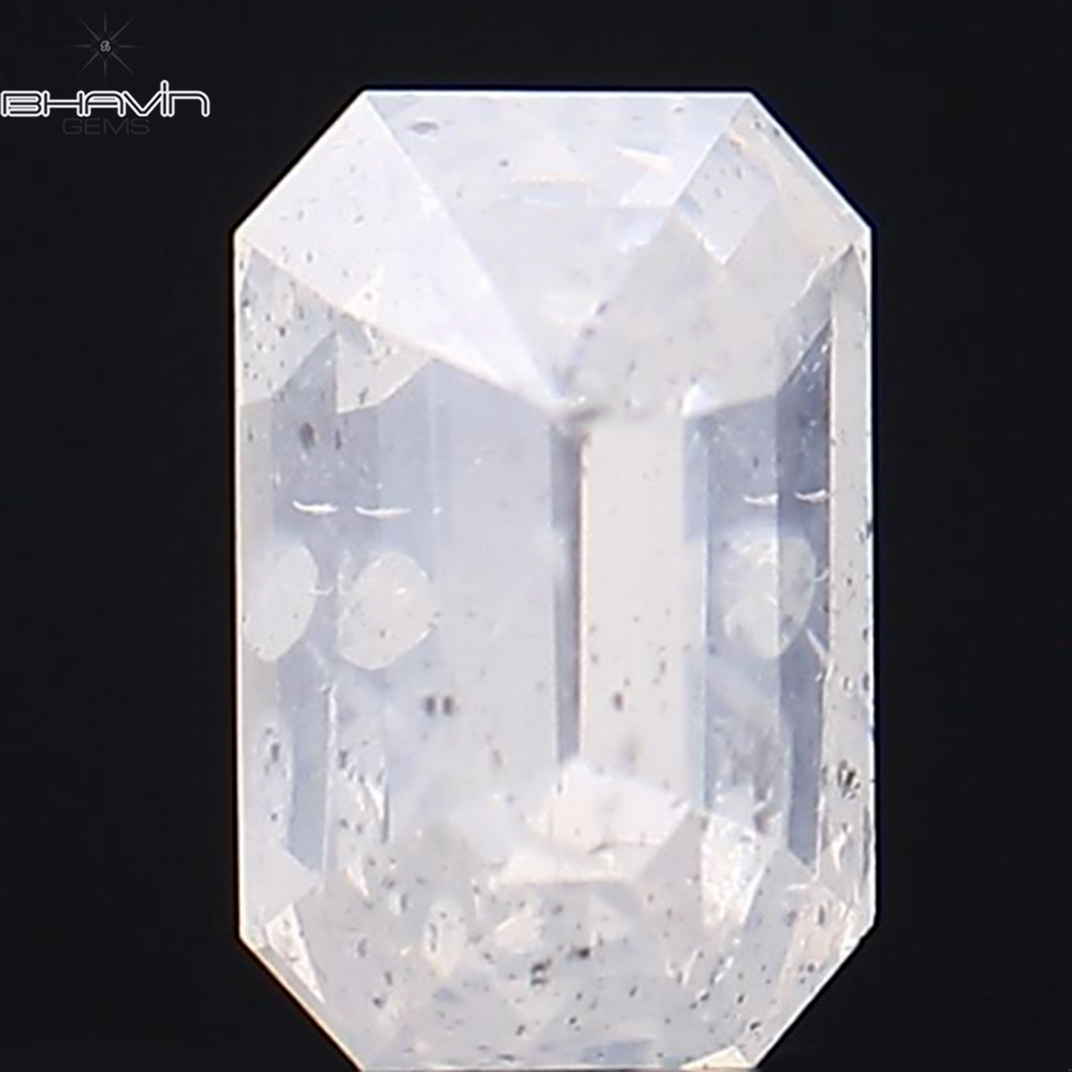 0.21 CT エメラルド シェイプ ナチュラル ダイヤモンド オレンジ色 VS2 クラリティ (3.86 MM)