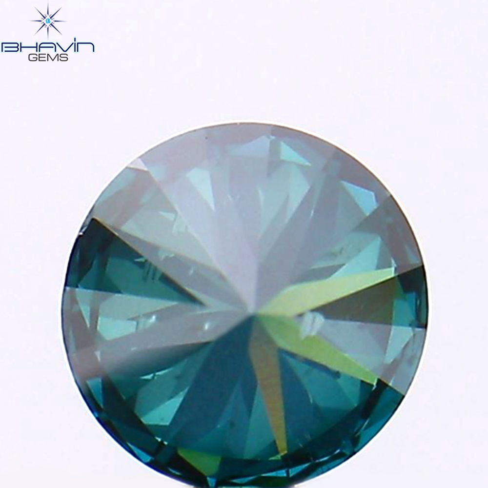 0.31 CT Natural Round Diamond Enhanced Blue Color Clarity VS2 (4.30 MM)