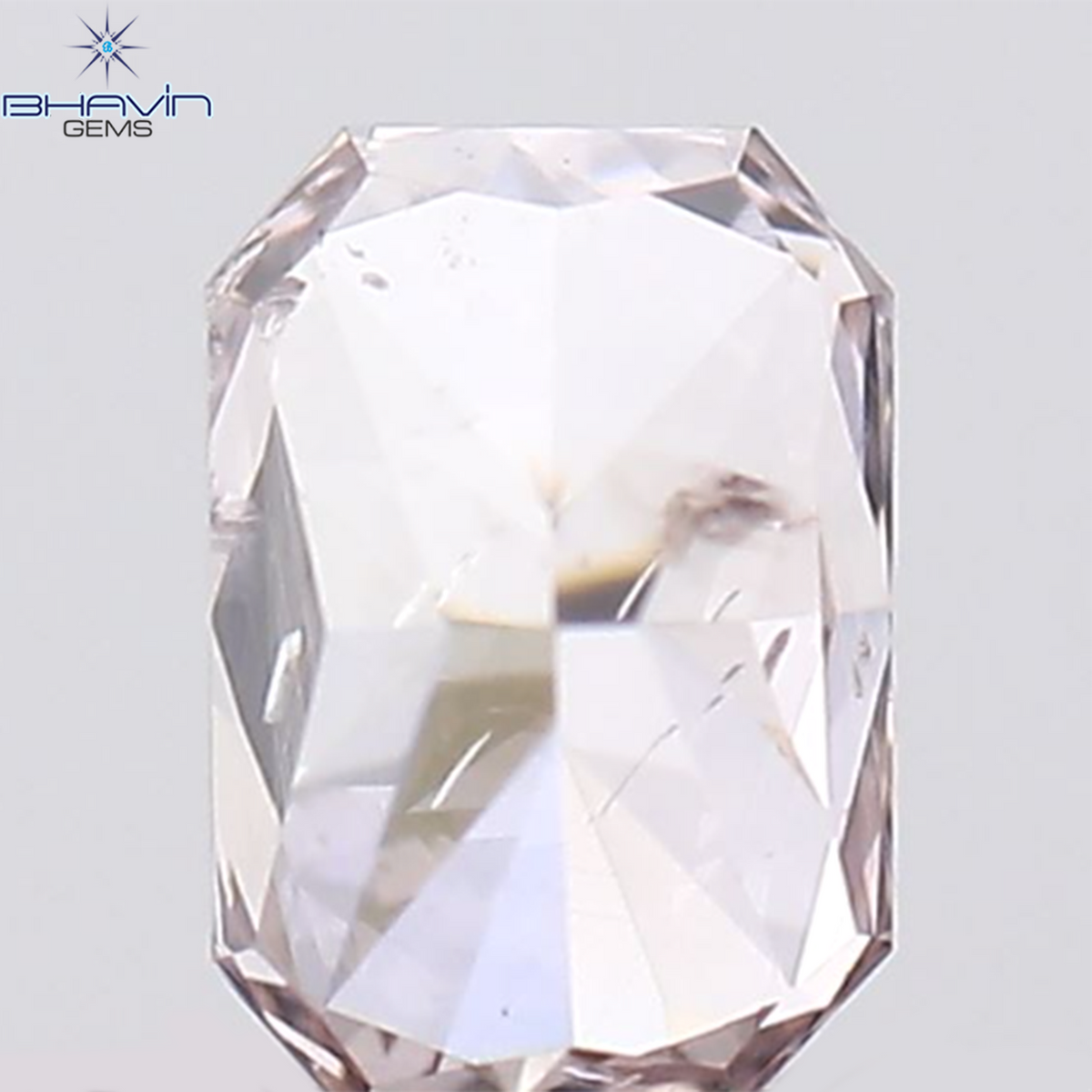 0.14 CT Natural Radiant Diamond Pink Color Clarity SI2 (3.55 MM)