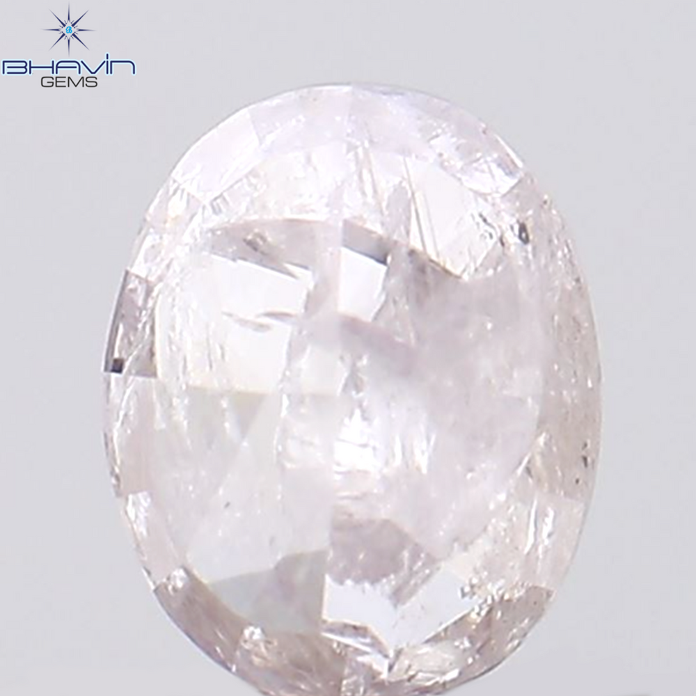 0.24 CT Oval Shape Natural Diamond Pink Color I3 Clarity (4.33 MM)