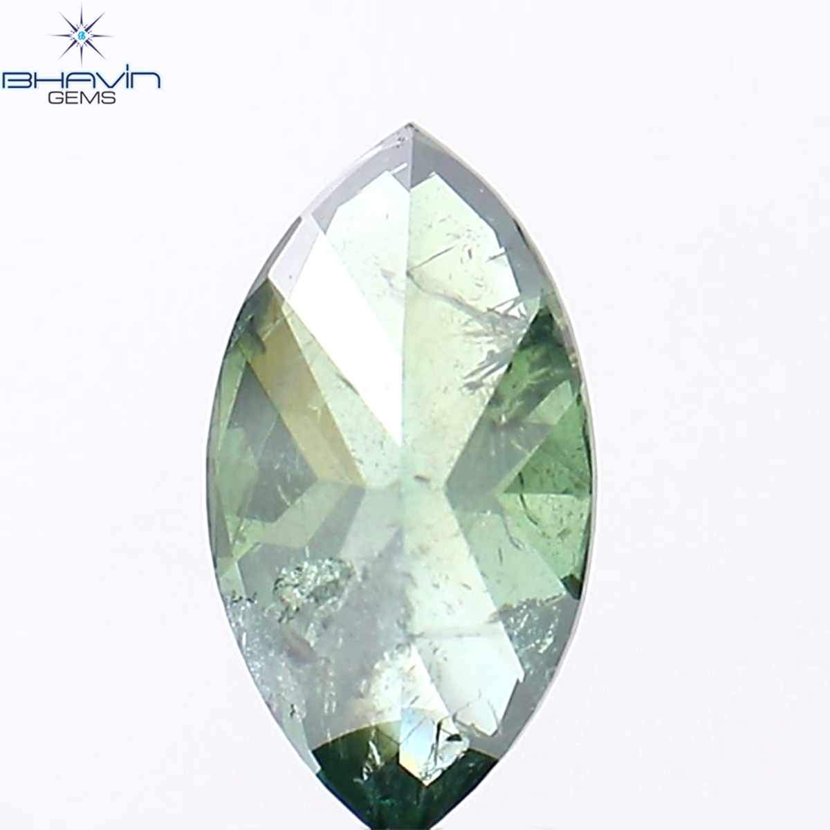 2.11 CT Natural Marquise Diamond Enhanced Green Color Clarity I2 (11.14 MM)
