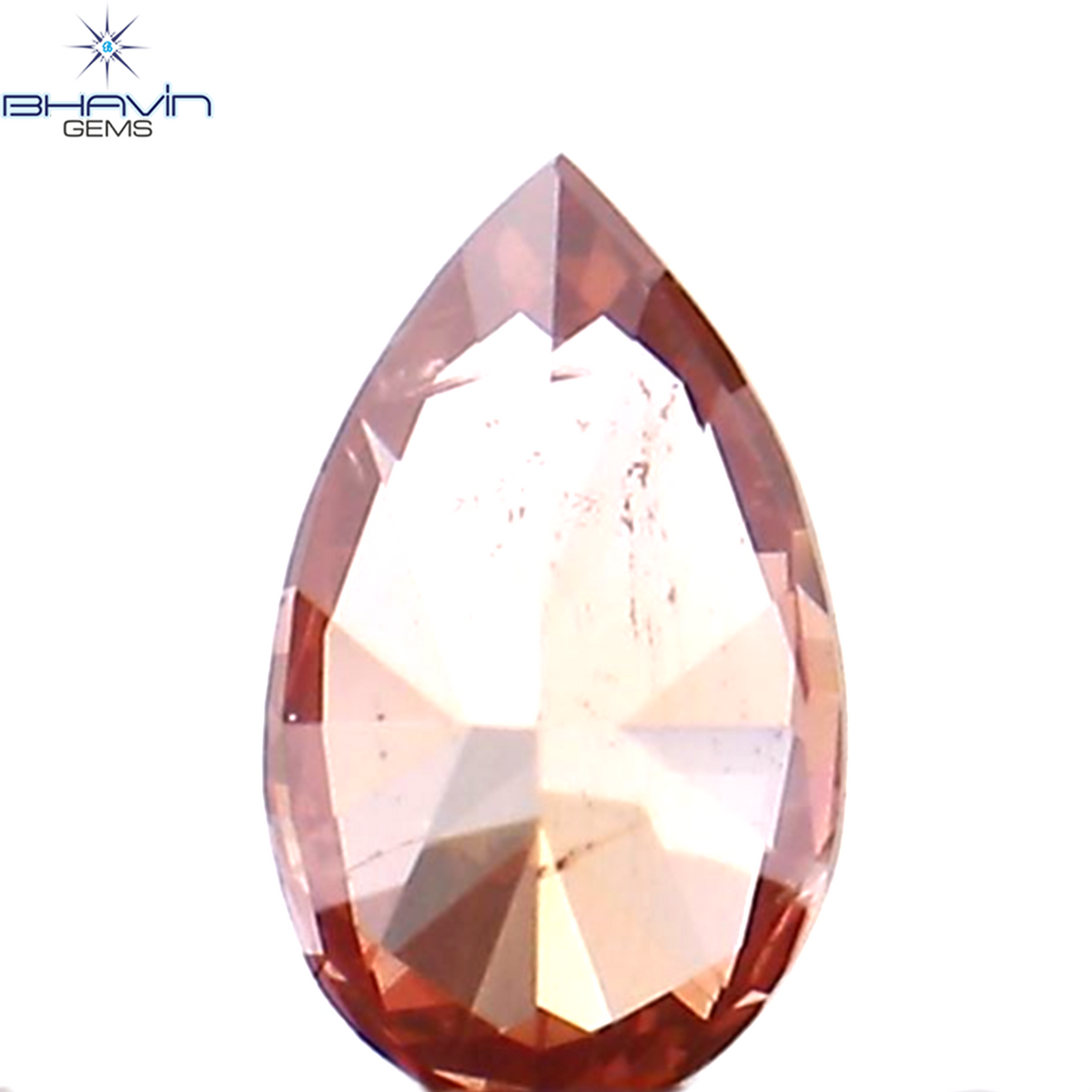 0.11 CT Natural Pear Diamond Enhanced Pink Color Clarity SI1 (4.17 MM)