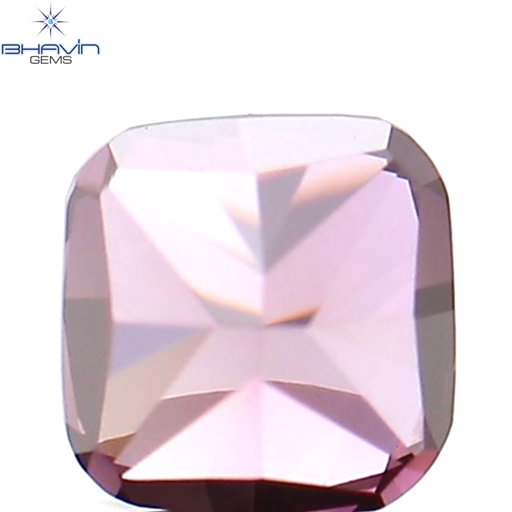 0.32 CT クッション シェイプ ナチュラル ルース ダイヤモンド 強化ピンク色 VS1 クラリティ (3.60 MM)